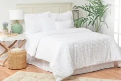 Comforters-Kirkland's Home Eyelash 5-Pc. King Comforter Set White