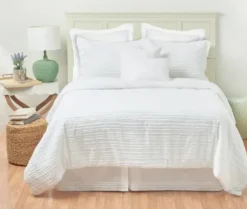 Comforters-Kirkland's Home Eyelash 5-Pc. King Comforter Set White