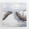 Canvas Art-Kirkland's Home Faded Beach Path Canvas Art Print Gray/Blue/White
