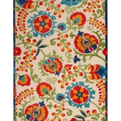 Outdoor Rugs-Kirkland's Home Faded Turkish Indoor/Outdoor Area Rug, 7X9 Ivory