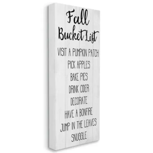 Wall Quotes & Signs-Kirkland's Home Fall Bucket List Canvas Art Print White/Black