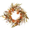 Wreaths-Kirkland's Home Fall Flowers And Foliage Spiral Wreath, 22 In. Orange/Yellow/Green