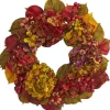 Wreaths-Kirkland's Home Fall Hydrangea Wreath Red/Yellow