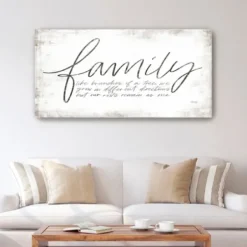 Wall Quotes & Signs-Kirkland's Home Family Branches Canvas Art Print, 60X30 In. White