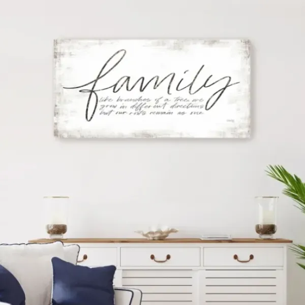 Wall Quotes & Signs-Kirkland's Home Family Branches Canvas Art Print, 40X20 In. White