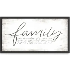 Wall Quotes & Signs-Kirkland's Home Family Branches Framed Canvas Art Print, 42X22 In. White/Black