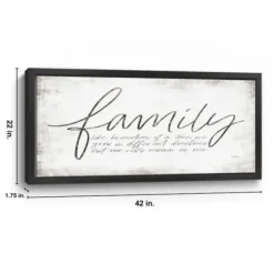 Wall Quotes & Signs-Kirkland's Home Family Branches Framed Canvas Art Print, 42X22 In. White/Black