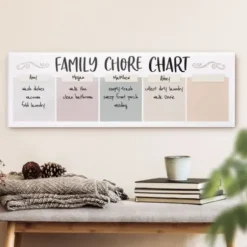 Wall Storage-Kirkland's Home Family Chore Acrylic Dry Erase Board White