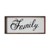 Wall Quotes & Signs-Kirkland's Home Family Curling Script Framed Wall Art Black/White