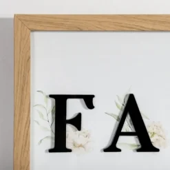 Wall Quotes & Signs-Kirkland's Home Family Floral Shadowbox Wall Plaque White/Black