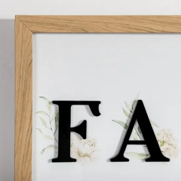 Wall Quotes & Signs-Kirkland's Home Family Floral Shadowbox Wall Plaque White/Black