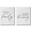 Wall Quotes & Signs-Kirkland's Home Family Is Life'S Blessing Canvas Prints, Set Of 2 White