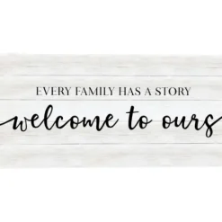 Wall Quotes & Signs-Kirkland's Home Family Story Canvas Art Print, 24X12 In. White/Black