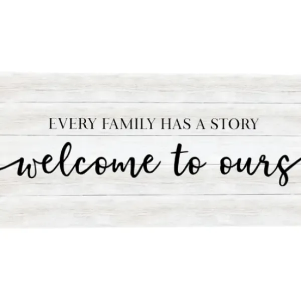 Wall Quotes & Signs-Kirkland's Home Family Story Canvas Art Print, 24X12 In. White/Black