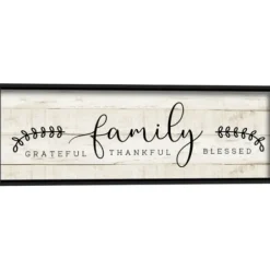 Wall Quotes & Signs-Kirkland's Home Family Thankful Grateful Blessed Wood Wall Plaque Tan