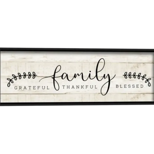 Wall Quotes & Signs-Kirkland's Home Family Thankful Grateful Blessed Wood Wall Plaque Tan