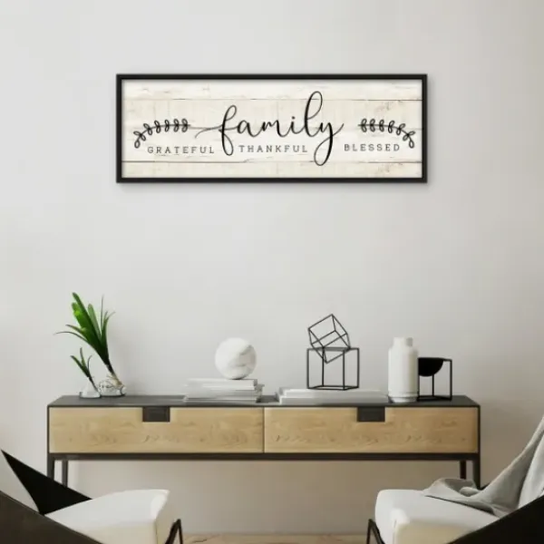Wall Quotes & Signs-Kirkland's Home Family Thankful Grateful Blessed Wood Wall Plaque Tan
