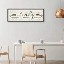 Wall Quotes & Signs-Kirkland's Home Family Thankful Grateful Blessed Wood Wall Plaque Tan