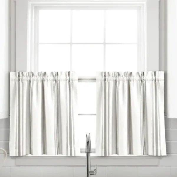 Curtains & Drapes-Kirkland's Home Fans Blackout Curtain Panel Set, 96 In. Gray