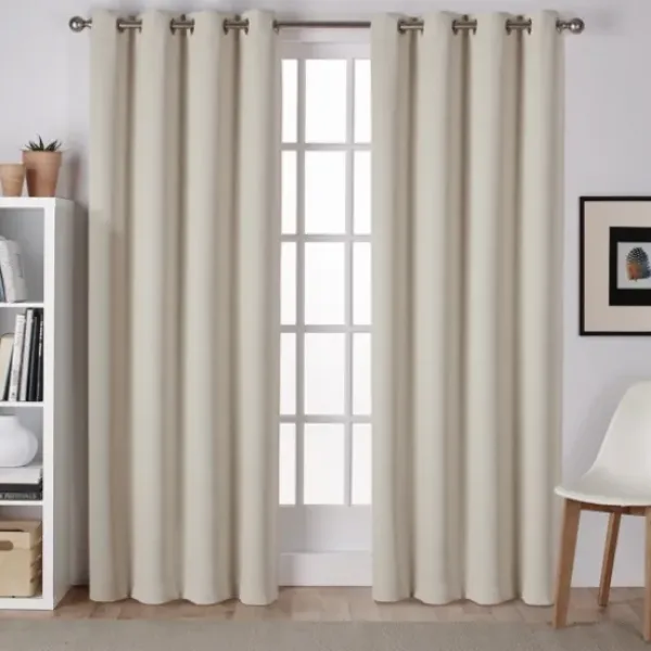 Curtains & Drapes-Kirkland's Home Fans Blackout Curtain Panel Set, 84 In. Gray