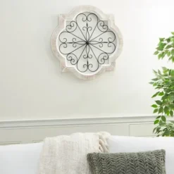 Wall Plaques-Kirkland's Home Farmhouse Abstract Wall Plaque White