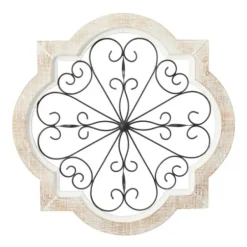 Wall Plaques-Kirkland's Home Farmhouse Abstract Wall Plaque White