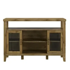 Tv Stands & Media Consoles-Kirkland's Home Farmhouse Highboy Natural Tv Stand Brown