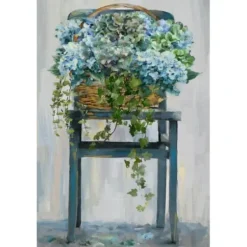 Canvas Art-Kirkland's Home Farmhouse Hydrangeas Canvas Art Print Multi