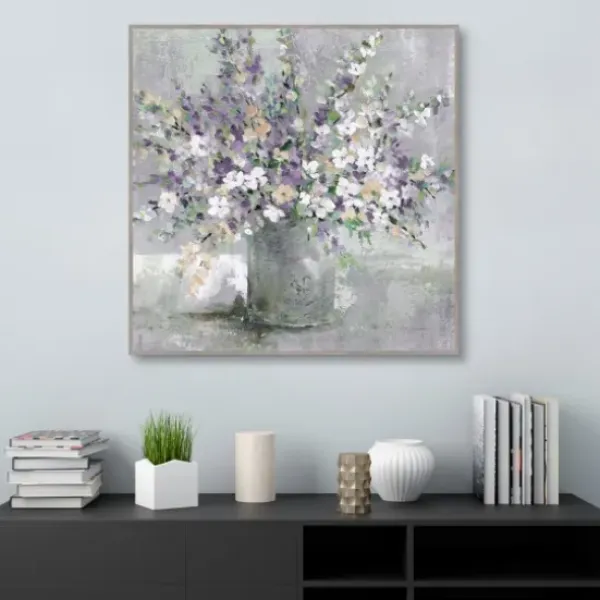 Canvas Art-Kirkland's Home Farmhouse Lavender Framed Canvas Art Print Gray/Purple