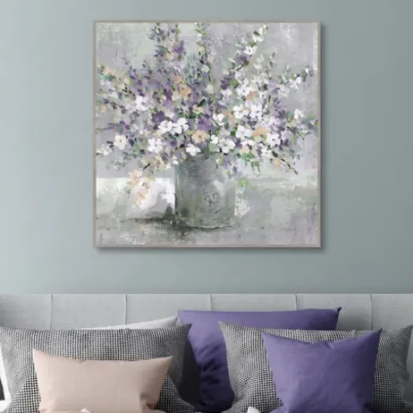 Canvas Art-Kirkland's Home Farmhouse Lavender Framed Canvas Art Print Gray/Purple