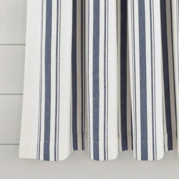 Curtains & Drapes-Kirkland's Home Farmhouse Stripe Curtain Panel Set, 84 In. Black