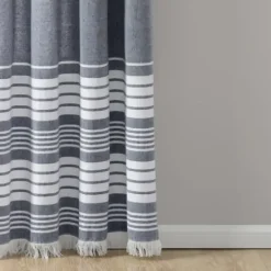 Curtains & Drapes-Kirkland's Home Farmhouse Stripe Curtain Panel Set, 84 In. Pink