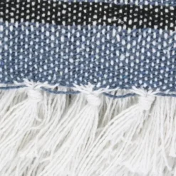 Blankets & Throws-Kirkland's Home Farmhouse Stripe Throw Blue