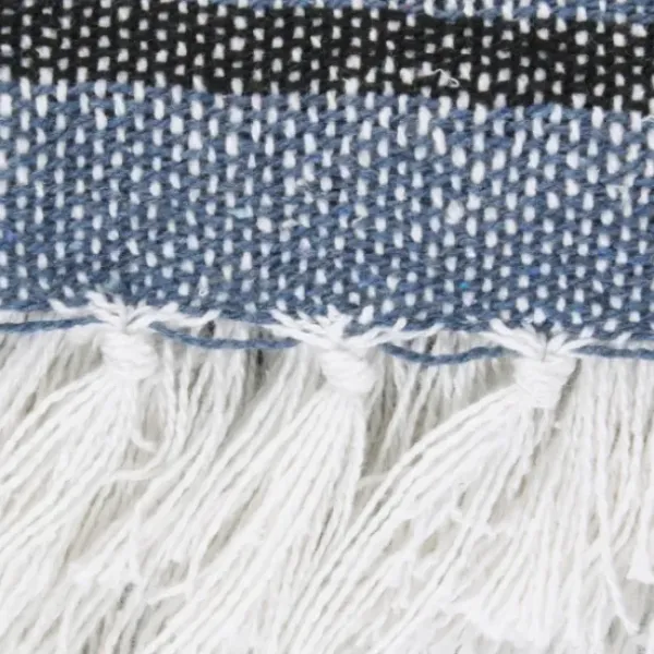 Blankets & Throws-Kirkland's Home Farmhouse Stripe Throw Blue