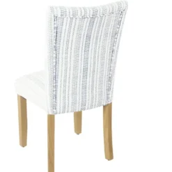 Dining Chairs-Kirkland's Home Farmhouse Stripes Highback Dining Chairs, Set Of 2 Blue/White