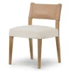 Dining Chairs-Kirkland's Home Farrah Leather Back Dining Chair Tan/Ivory