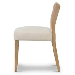 Dining Chairs-Kirkland's Home Farrah Leather Back Dining Chair Tan/Ivory