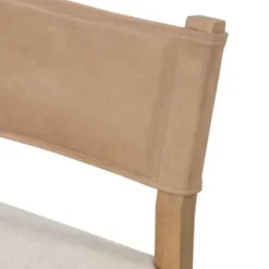 Dining Chairs-Kirkland's Home Farrah Leather Back Dining Chair Tan/Ivory