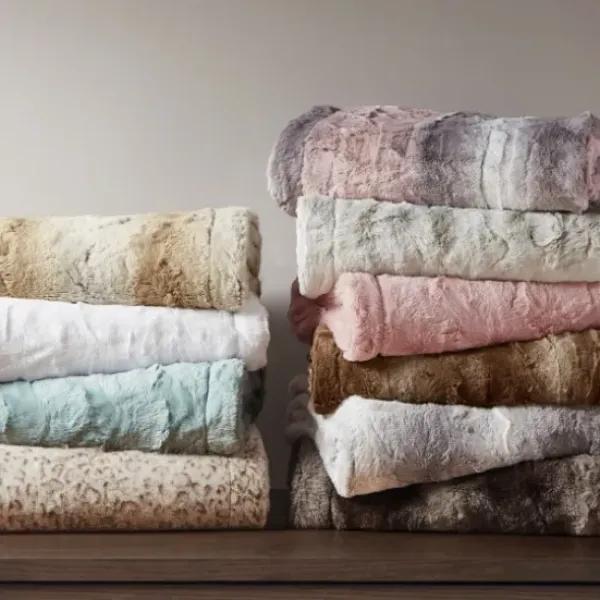 Blankets & Throws-Kirkland's Home Faux Fur Oversized Throw White