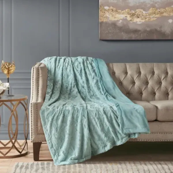 Blankets & Throws-Kirkland's Home Faux Fur Oversized Throw Green
