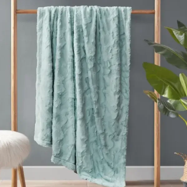 Blankets & Throws-Kirkland's Home Faux Fur Oversized Throw Green