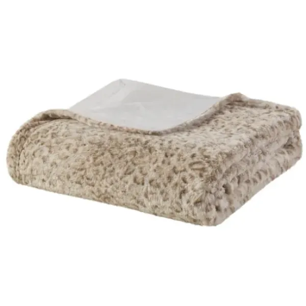 Blankets & Throws-Kirkland's Home Faux Fur Oversized Throw Blanket Animal Print