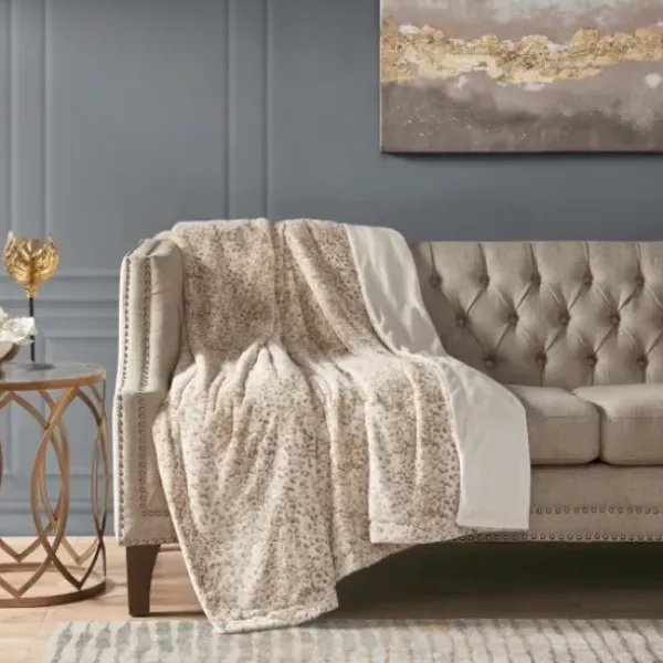Blankets & Throws-Kirkland's Home Faux Fur Oversized Throw Blanket Animal Print