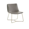 Accent Chairs-Kirkland's Home Faux Leather Accent Chair With Gold Base Gray