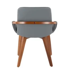 Dining Chairs-Kirkland's Home Faux Leather And Bamboo Frame Dining Chair Gray