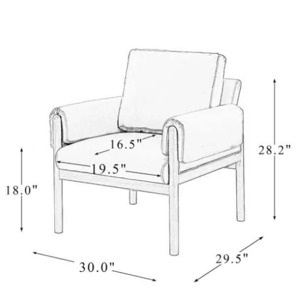 Accent Chairs-Kirkland's Home Faux Leather And Wood Accent Chair Black