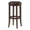 Bar Stools & Counter Height Stools-Kirkland's Home Faux Leather And Wood Bar Stool Brown
