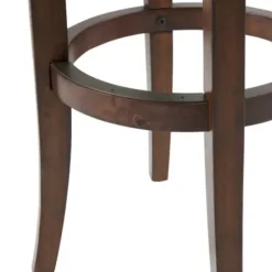 Bar Stools & Counter Height Stools-Kirkland's Home Faux Leather And Wood Bar Stool Brown