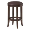 Bar Stools & Counter Height Stools-Kirkland's Home Faux Leather And Wood Counter Stool Brown