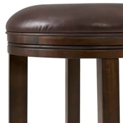 Bar Stools & Counter Height Stools-Kirkland's Home Faux Leather Bar Stools, Set Of 2 Brown